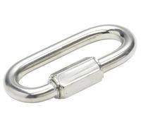 4mm 6mm 8mm Heavy Duty Quick Link Screw Lock Chain Fastener Hook Carabiner Steel (4mm)