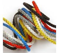 4mm 8 Plait Pre Stretched Polyester Rope Low Stretch Sailing Line Strong Marine Rope for Halyards Control Lines Durable Dinghy Rigging Line, Colour - Yellow/Black,1 Metre