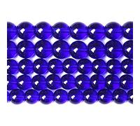 4mm 90pcs Lapis Blue Glass Stone Beads for Jewelry Making Round Loose Spacer Crystal Energy Healing Power Stone Beads DIY Bracelet Necklace Accessories (Lapis Blue Glass, 4mm)