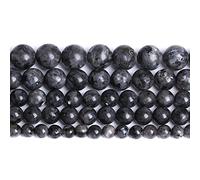 4mm 90pcs Natural Black Labradorite Stone Beads Round Larvikite Beads for Jewelry Making DIY Bracelet 15" (Black Larvikite Labradorite Beads, 4mm)