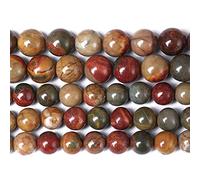 4mm 90pcs Natural Picasso Jasper Beads Healing Power Stones Loose Round Gemstone Beads for Jewelry Making, 15 Inch DIY Bracelet Necklace (Picasso Stone, 4mm)