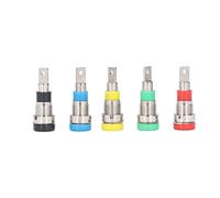 4mm Banana Jack Socket Female Adapter Panel Mount Binding Post,5 Sets Banana Plug Connectors, 4mm Terminal for Audio, Computers, and Electronics, Available in 5 Colors