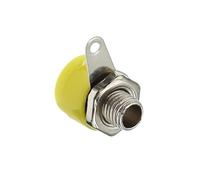 4mm Banana Panel Socket Test Probe Binding Post Nut Plug Jack Connector(Yellow,5PCS)