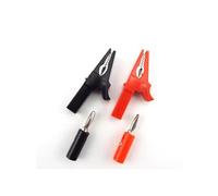 4mm Banana Plug to Alligator Clip Test Leads, Insulated Crocodile Clamp Probe Cable Black Red(Type 2)