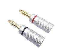 4mm Banana Plugs 4/8 Pieces Gold Plated Speaker Cable Wire 4mm Amplifier Banana Audio Connector(4 Pieces,Lantern Type)