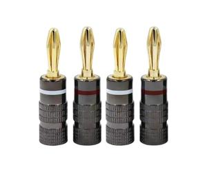 4mm Banana Socket Connector Gold Plated Screw Joining Post Speaker Appliance Lab Quick Install Speaker Wire Plug