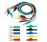 4mm Banana to Banana Plug Test Lead Kit, Multimeter Accessories with Clip and U Type Probe - Flexible, Insulated Cables, Accurate Electronic Testing (P1036A)