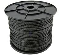4mm Black HMPE 12 Strand Rope x 30 Metre Reel High Strength Lifting Quality - RopeServices UK
