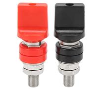 4mm Brass Binding Post M10 Thread High Current Power Junction Terminal with Socket Flat Cap, 100A Electrical Connector for Solar Inverters RVs Automotive and Industrial