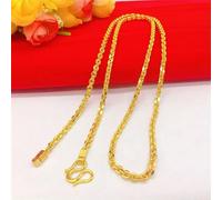 4MM Chain 22K 23K 24K Thai Baht Gold Filled Yellow GP Necklace 24inch Jewelry