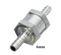 4mm Check Valve for Carburetor - Aluminum Alloy Fuel Line Way Valve for, Water - 0.2 Bar Cracking Pressure, -30℃ to 130℃ Operating -(6mm)