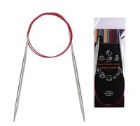 4mm Circular Knitting Needles 80cm Long, Metal Circular Needles with Flexible Cable, Circular Knitting Needles for Knitting Sweaters, Socks, Hats, Blankets, Gloves, Scarves, and Large Projects