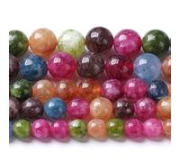 4MM Colorful Tourmaline Stone Beads Natural Gemstone Round Loose Beads for Jewelry Making Bracelet Necklace 180pcs 2 Strands 32"