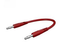 4mm Dual Head Banana Connector, Nickel Plated Copper Wire with Lantern Tip for 19A Electrical Testing, Red and Black Pair