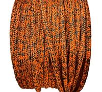 4mm Dyneema SK78 Core Sailing Rope Kingfisher Evolution Race Line Polyester Cover High Strength Low Stretch Control Line Halyard Kicker Backstay Marine Rope,Colour - Melange Black/Orange, 1 Metre