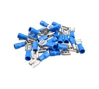 4mm Female Blue Electrical Cable Wire Spade Terminals Crimps Connectors 25pc
