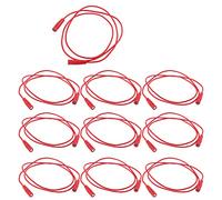 4mm Female to Female Banana Socket Test Lead, 10 Sets Extension Testing Cables with Brass Connectors, 0.75mm² Electrical Test Lead Set for Multimeter, Oscilloscope and Other (Red)