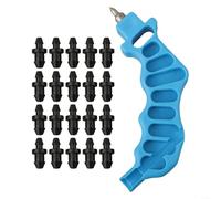 4mm for For Drip Irrigation Hole Puncher for Tool with 1/4" Fitting Insert - 2- for Inch-1 PE Pipe & PVC Hose Punch for Garden for For Drip Systems, 21-Piece Set