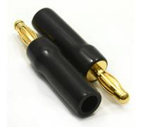 4mm Gold Banana Plug Pack Speaker Cable Connector - BLACK [SINGLE]