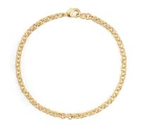 4mm Gold Diamond Cut Belcher Bracelet, 8-Inch, 10g, Gold Plated - Bling King London
