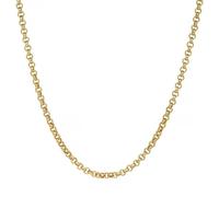 4mm Gold Diamond Cut Pattern Belcher Chain Necklace, 22-Inch, 14g, Gold Plated - Bling King London