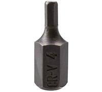 4mm Hex Allen Key Bit 30mm Length 10mm Shank Chrome Vanadium Hardened Tip