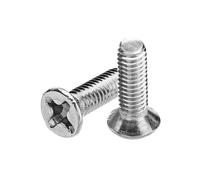 (4mm) M3SP1 50Pcs M3 Stainless Steel Phillips Flat Head Countersunk Machine Screw 4-12mm Length
