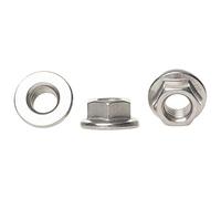 4mm / M4 A2 Stainless Steel Non Serrated Flanged Nuts Hex Flange Nut DIN 6923-10 Pack