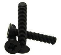 4mm / M4 x 12 POZI COUNTERSUNK Machine Screws ZINC Plated Black POSI Bolts DIN 965-10 Pack