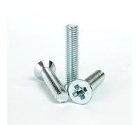 (4mm) M4 x 55mm Countersunk Pozi Machine Screws Steel Bright Zinc Plated Grade 4.8 - DIN 965 - (Pack of 5pcs)