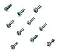 4mm Machine Screws/Bolts M4 x 10mm A2 Stainless Steel Pozi Pan Head Mch Screw (10 Pack) Free UK Delivery