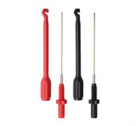 4MM Multimeter Automotive Test Leads Kit Featuring Copper Wire Piercing Probe and Dual Acceptance Banana Connector for Reliable Circuit Testing (Short length)