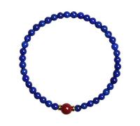 4MM Natural Lapis Lazuli Cinnabar Beads Yoga Bracelet Emotional Practice Bead#7133 natural stone