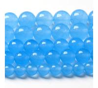 4MM Natural Stone Aquamarine Blue Chalcedony Round Loosefor Jewelry Making Bracelet 180pcs 2 Strands 32"