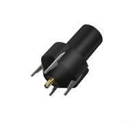 4mm PCB Socket, 32A High Current 4 Pin Vertical Copper Connector with PA Shell for Stable Power Transmission in Industrial Equipment(Black)