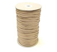 4mm Polyester Cord Soft Strong Drawstring Piping Laces Hoodie Joggers String Lanyard Crafts (Beige, 5 Metres)