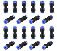 4mm Quick Fitting, 5/32” OD Push to Connect Pipe Tube Straight Fittings, Pneumatic Air Line Connector 20Pcs