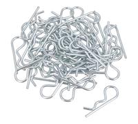 4mm R Hair Pin Clip Steel Retaining Clips Spring Steel Cotter Pin 75mm Long 50pc