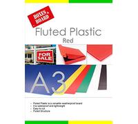 4mm Red Correx Fluted Board A3 420 x 297 Correx Sheet Corrugated Plastic Sign