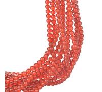 4mm Round Natural Red Agate Stone Beads for Bracelets, Crystal Semi Precious Gemstones for Jewelry Crafting Earring Necklace Keychain Making