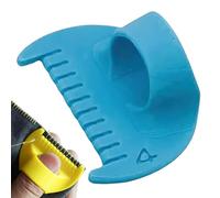 4mm Seam Guide for Hand Sewing Edge Lockranding Tool, Sewing Needle Gauge Measuring Tool, Mini Finger Ruler Kit Ideal for Leather/Fabric/Craft Sew, Blue 1 Pcs