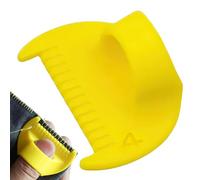 4mm Seam Guide for Hand Sewing Edge Lockranding Tool, Sewing Needle Gauge Measuring Tool, Mini Finger Ruler Kit Ideal for Leather/Fabric/Craft Sew, Yellow 1 Pcs