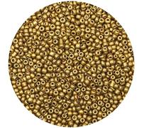 4mm Seed Beads for Bracelet Making - 2000Pcs, 6/0 Pony Gold Beads for DIY Jewellery
