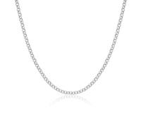 4mm Silver Diamond Cut Pattern Belcher Chain Necklace, 24-Inch, 19g, Silver Plated - Bling King London