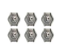 4mm Simplex Wire Rope/Cable Clamp Grips 6 Pack Zinc Plated