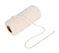 4mm Soft Cotton Macrame Rope, Single Strand Cord, 100m Single Strand Cord for DIY Crafts Making with Bohemian Wedding Decorations