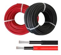 4mm² Solar Panel PV Cable Black & Red - Double Insulated DC Photovoltaic Wire by BMF DIRECT (Black, 10 Metres)