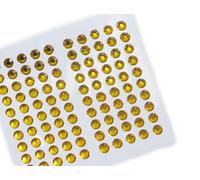 4mm SS16 Amber Self Adhesive Acrylic Rhinestones Plastic Face Gems Stick On Body Jewels for DIY Cards and Invitations Crafts Bling Sticker - 5 Sheets - 500PCS