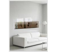 4mm Thick Acrylic Wall Mounted Book & Magazine Rack, 60/80/100cm Length Tea-colored Floating Bookshelf Display Stand, Minimalist Design for Offices, Homes, Reading Rooms(60X15X5.5cm)