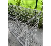 4mm Wire Gabion Baskets Galvanised Steel Cages Mesh Wire Stone Basket Outdoor Spiral Retaining wall/ 100 x 30 x 30cm or 100 x 45 x 30cm or 100 x 45 x 45cm / 75 x 75mm mesh Hole (100 x 45 x 30cm)